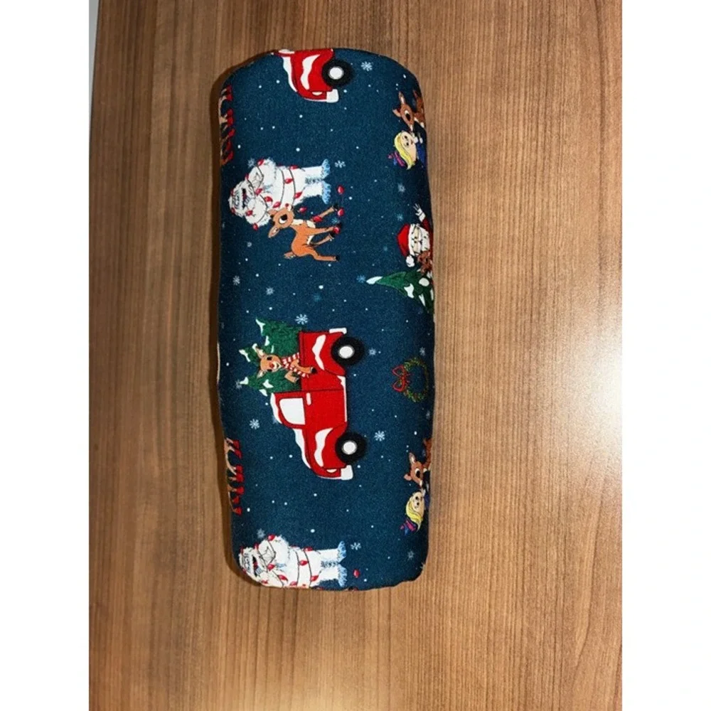 V17. The Sleepy sloth Rudolph Red Nose Reindeer Mini Blanket GUC 26x36